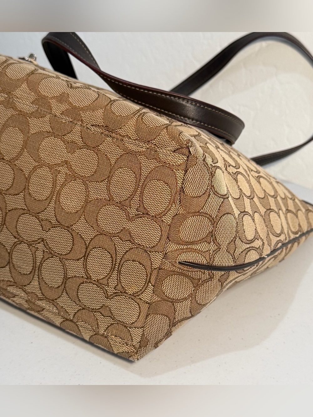 Coach Signature Jacquard Taylor Tote Bag - Picture 8 of 12
